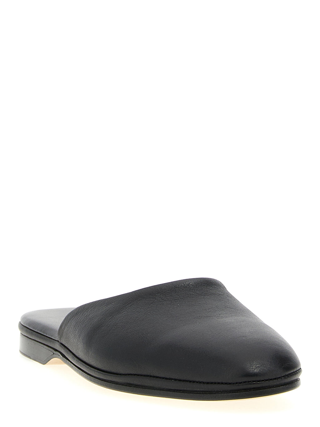 Black Calfskin Mules