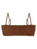 Brown Polyester Bikini