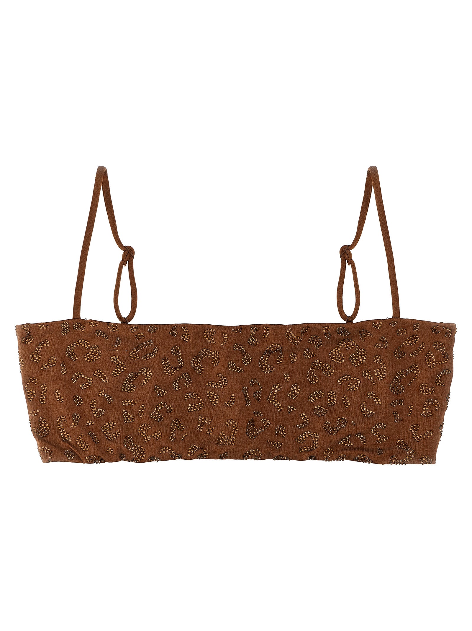 Brown Polyester Bikini