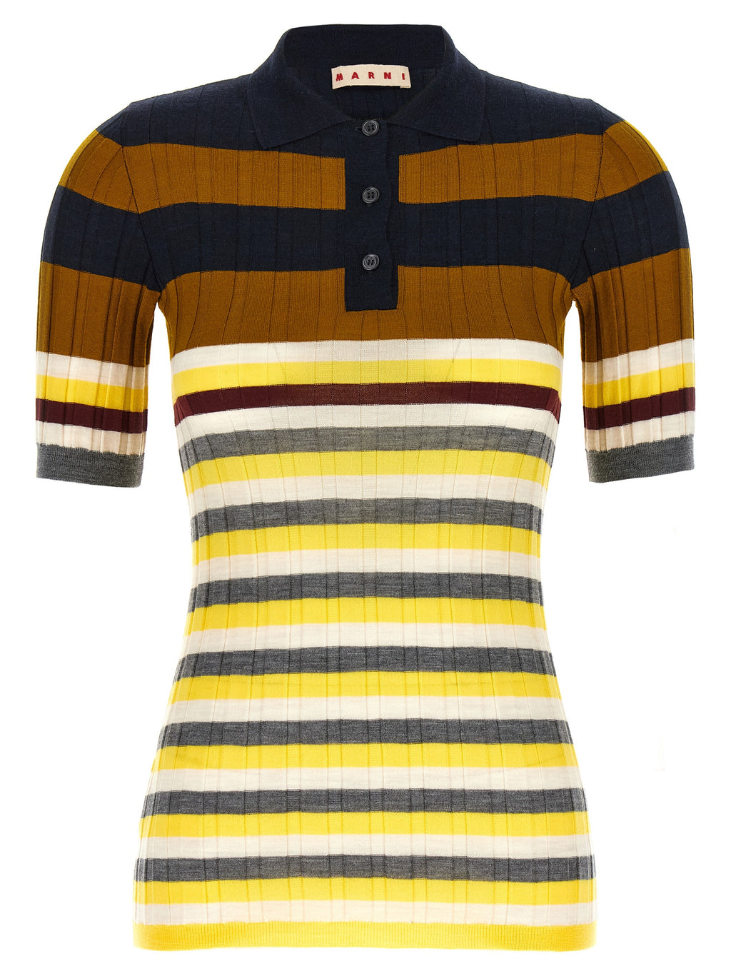 Multicolor Virgin Wool Polo Shirt