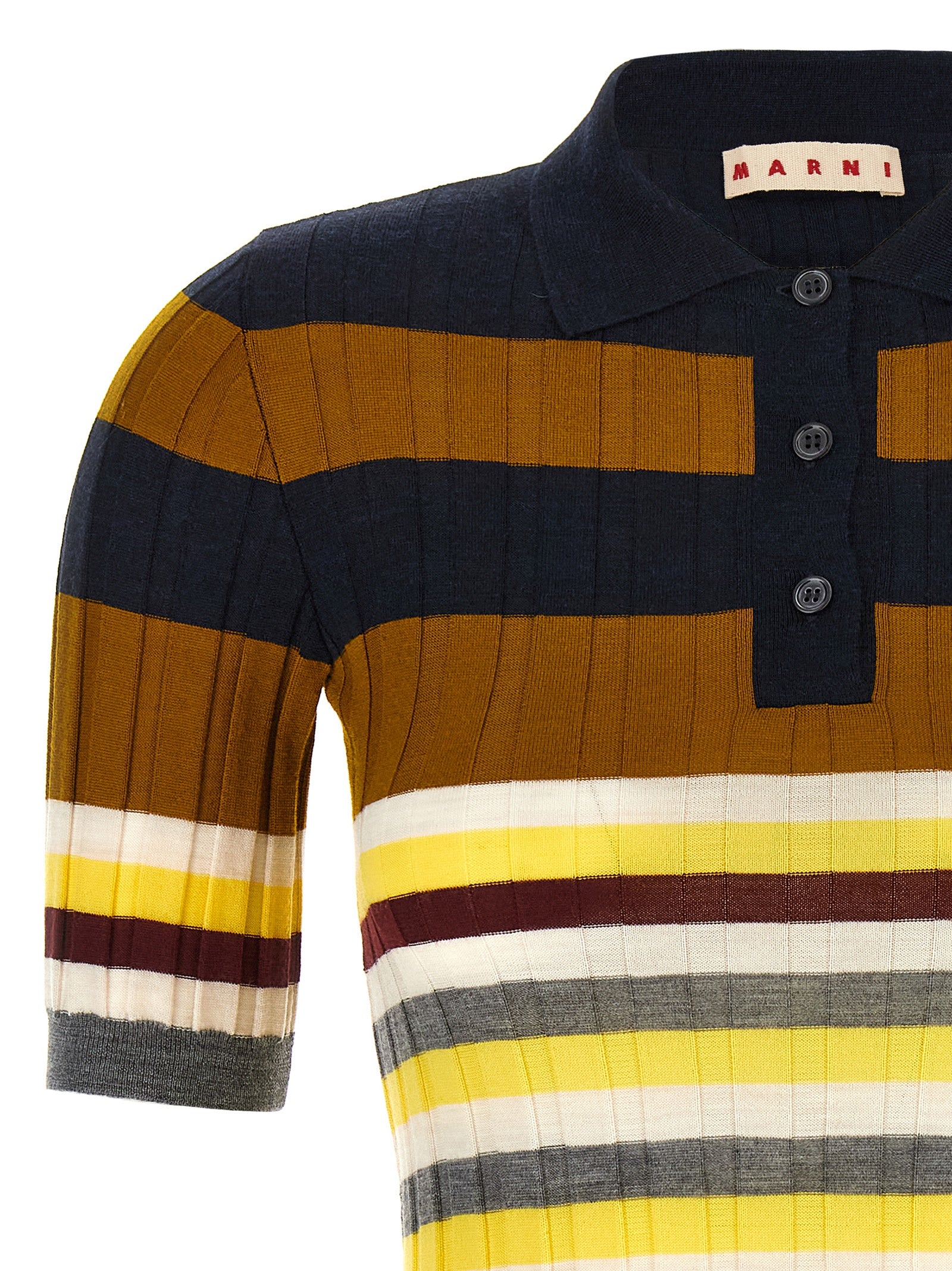 Multicolor Virgin Wool Polo Shirt