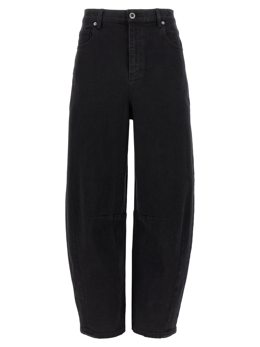 Black Cotton High-Waisted Jean