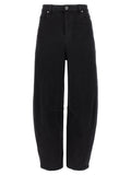 Black Cotton High-Waisted Jean