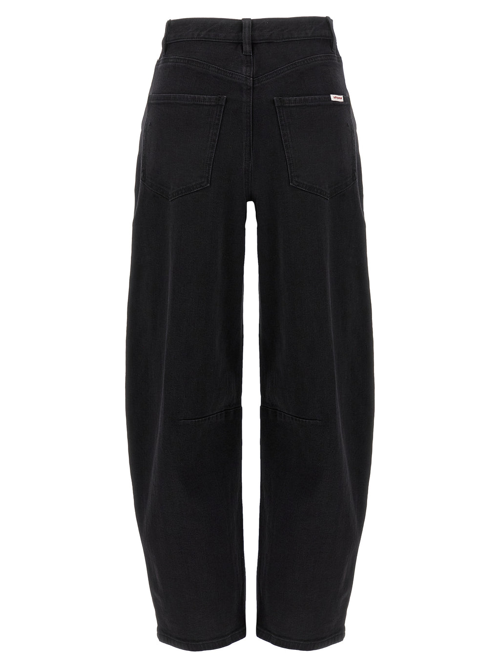 Black Cotton High-Waisted Jean