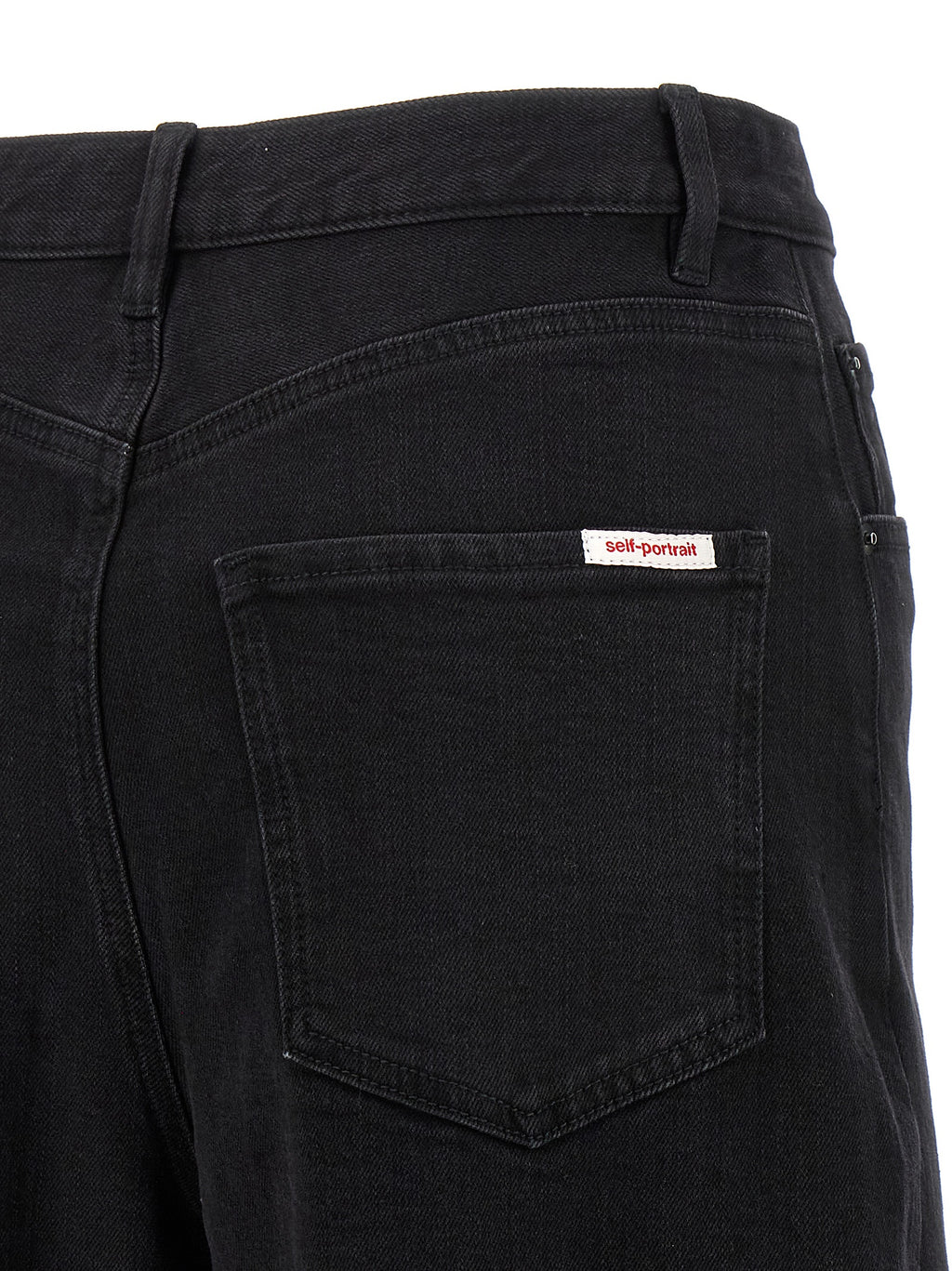 Black Cotton High-Waisted Jean
