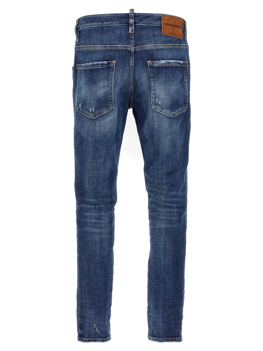 Blue Cotton Skinny Jeans