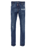 Blue Cotton Slim Fit Jeans