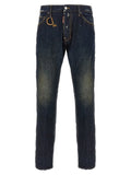 Blue Cotton Slim Fit Jeans