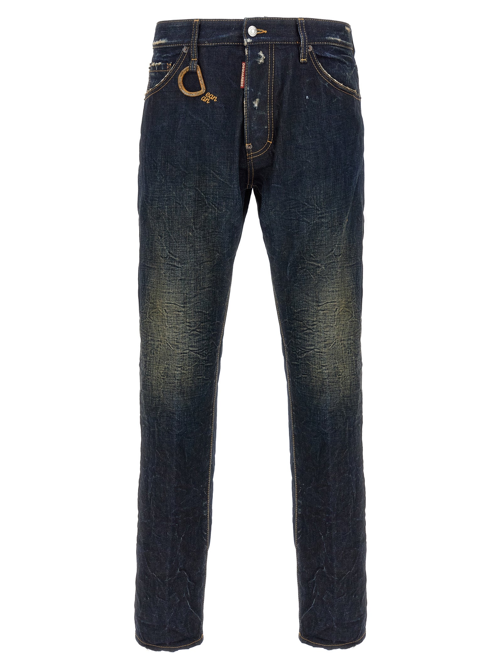 Blue Cotton Slim Fit Jeans