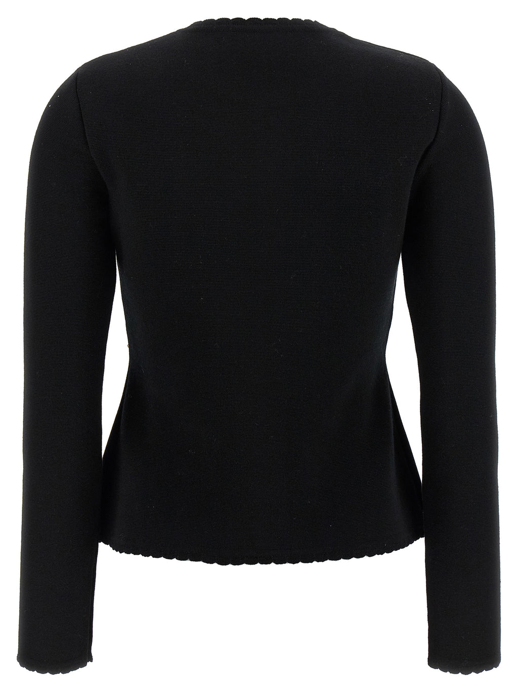 Black Virgin Wool Cardigan