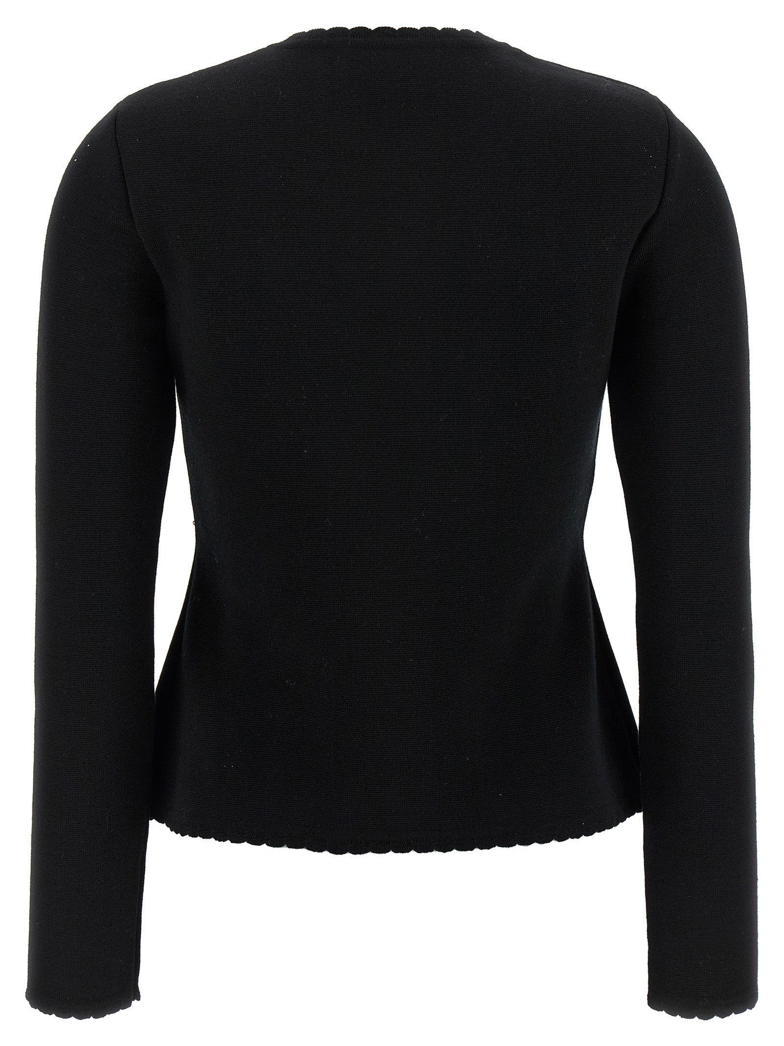 Black Virgin Wool Cardigan