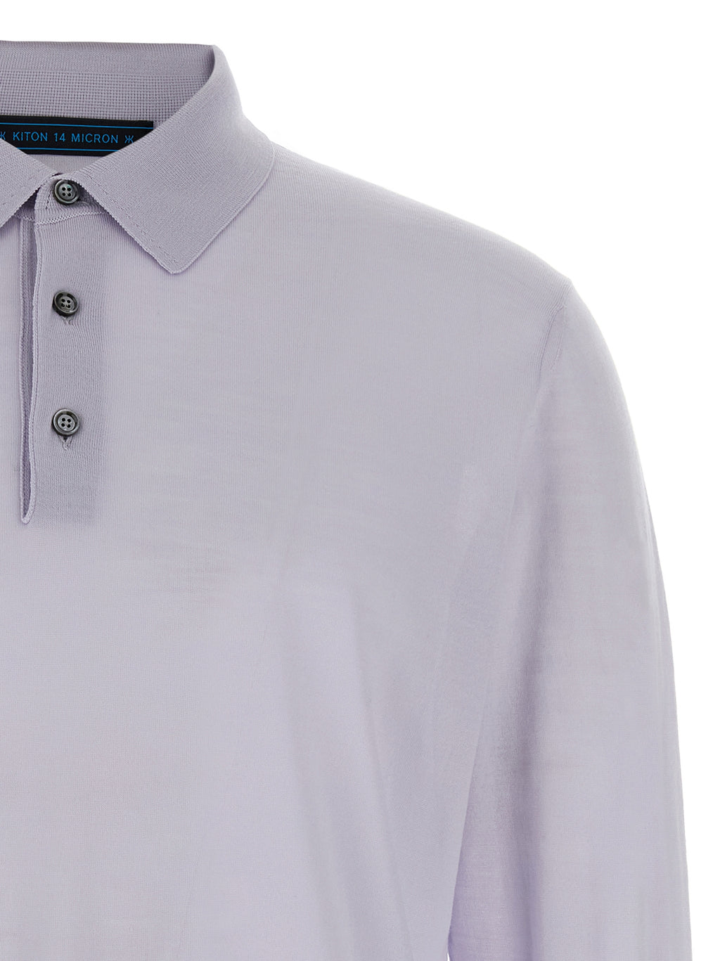 Blue Wool Polo Shirt