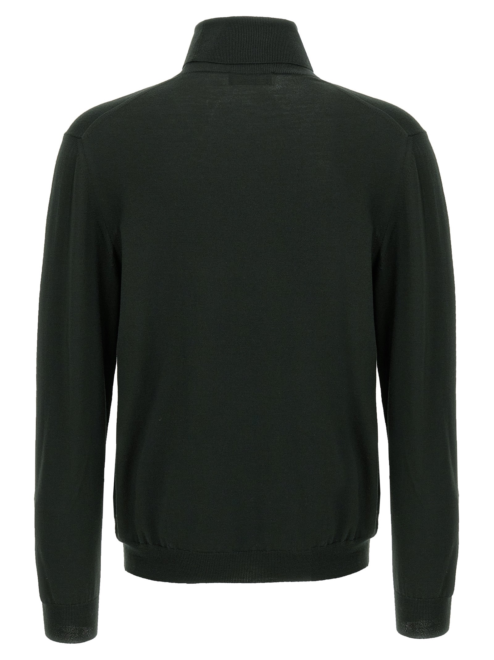 Bicolor Virgin Wool Cardigan