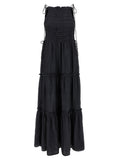 Gray Viscose Long Dress