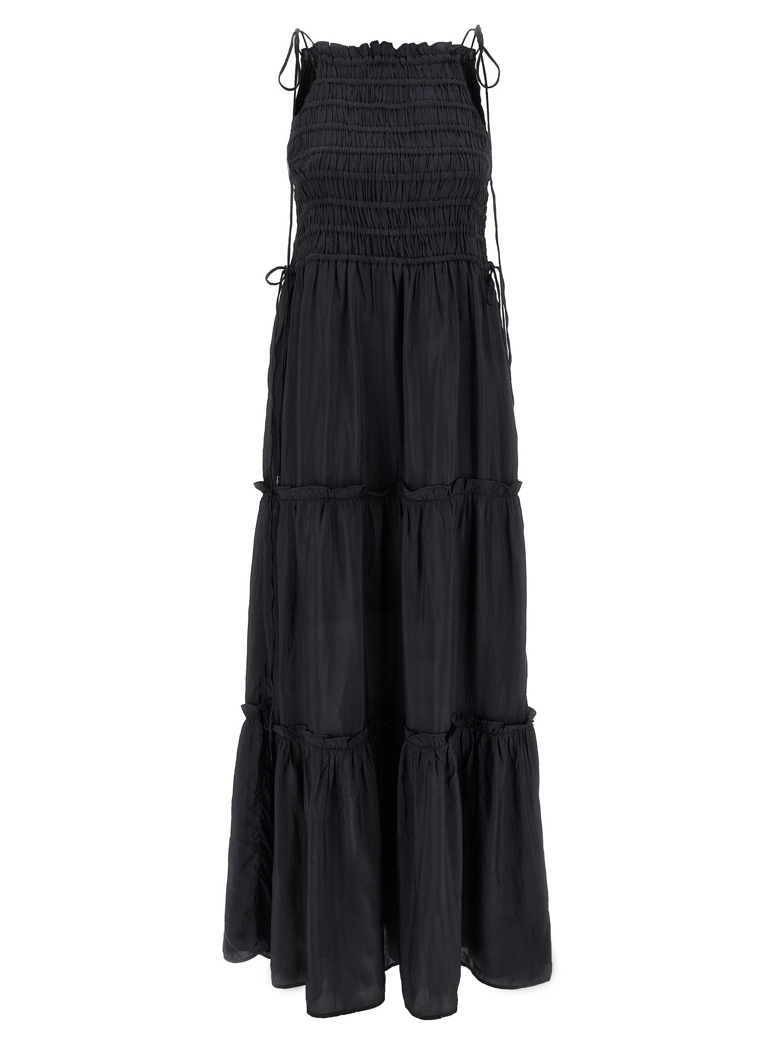 Gray Viscose Long Dress
