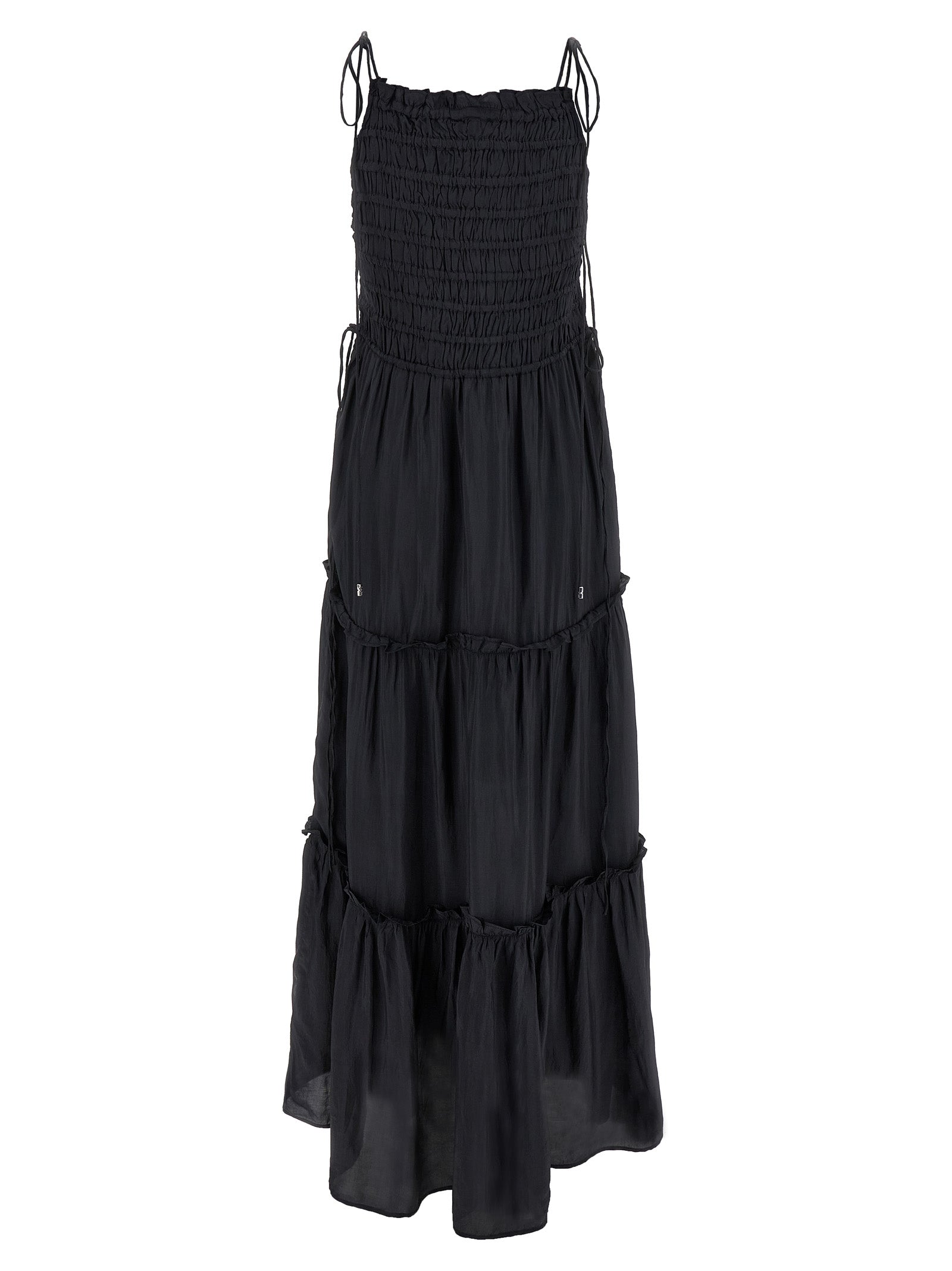 Gray Viscose Long Dress