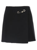 Black Virgin Wool Long Skirt