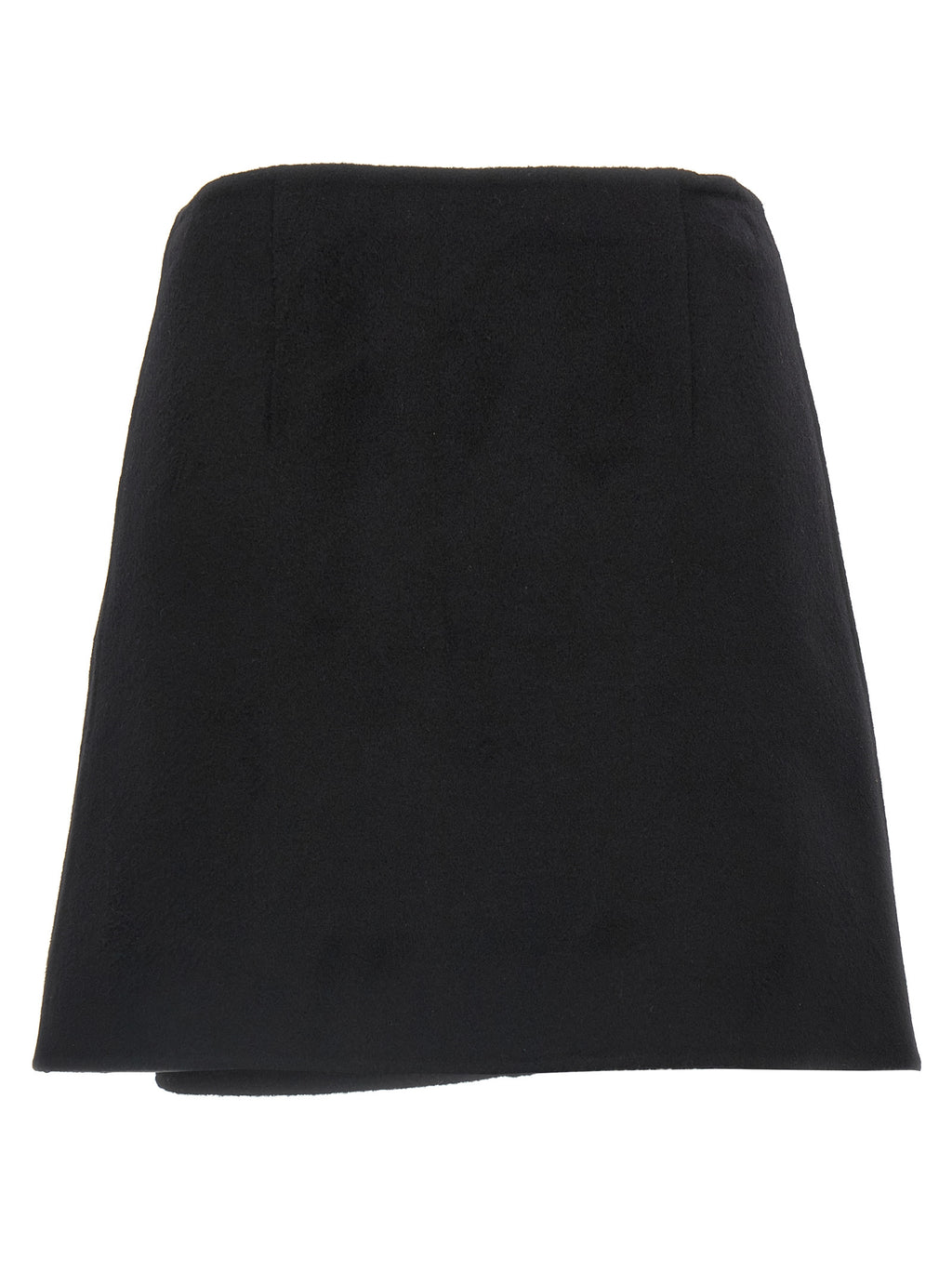 Black Virgin Wool Long Skirt