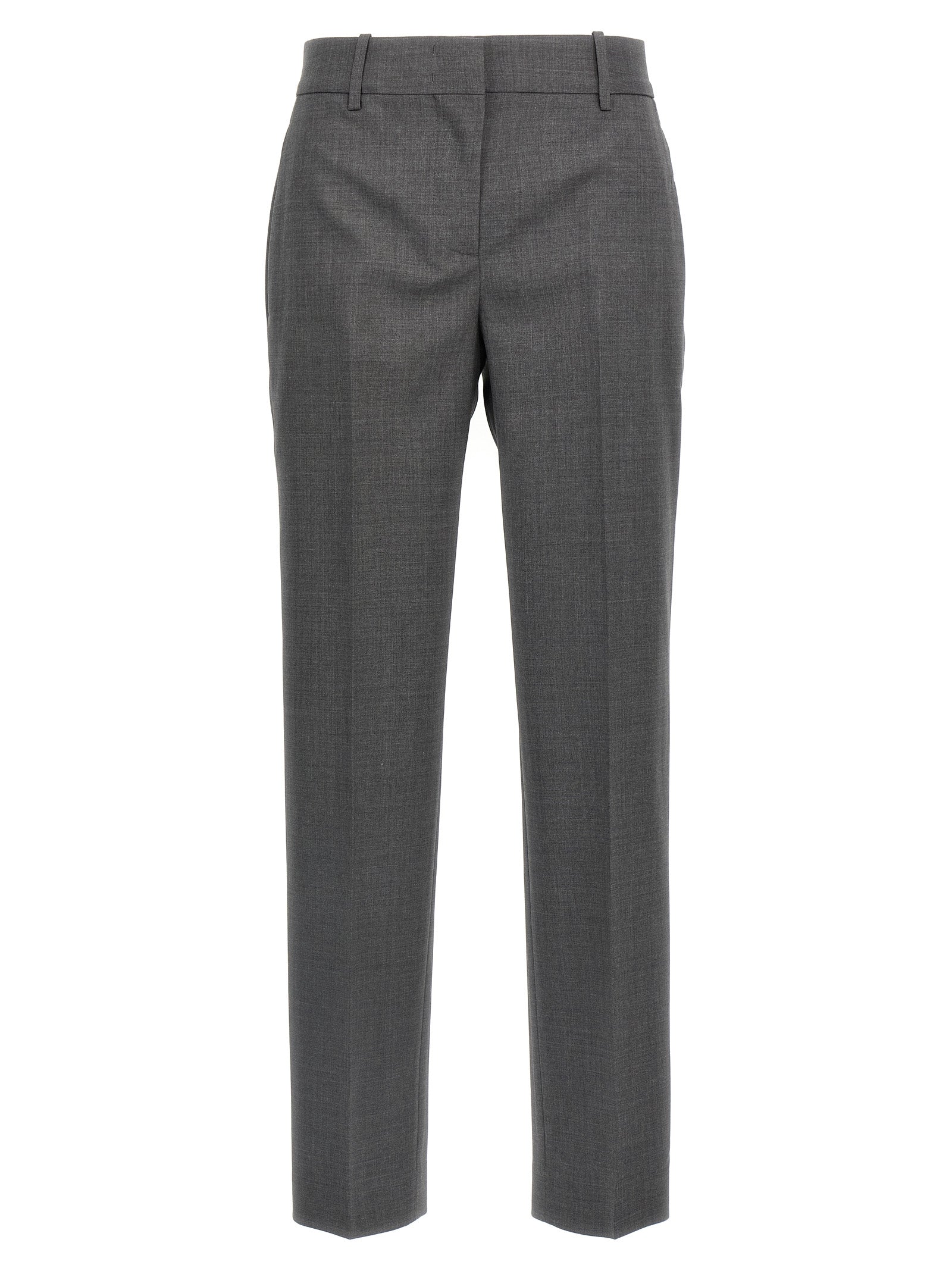 Gray Virgin Wool Dress Pants