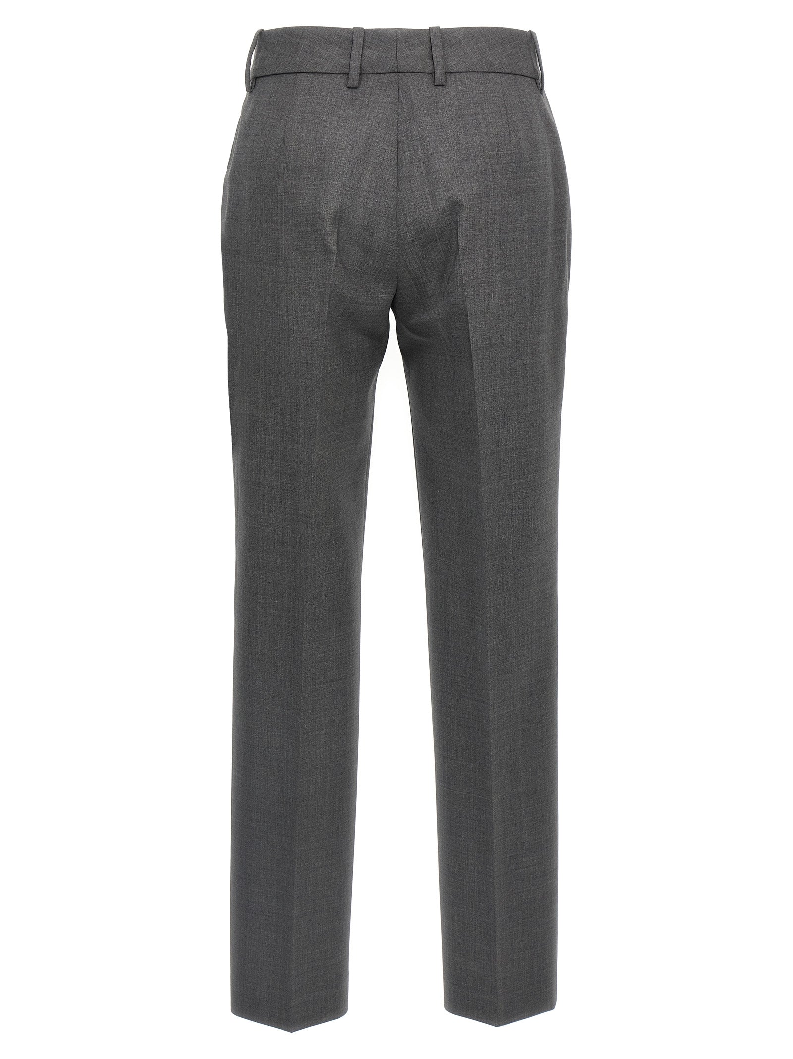 Gray Virgin Wool Dress Pants