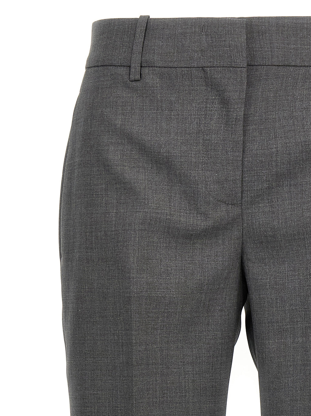 Gray Virgin Wool Dress Pants