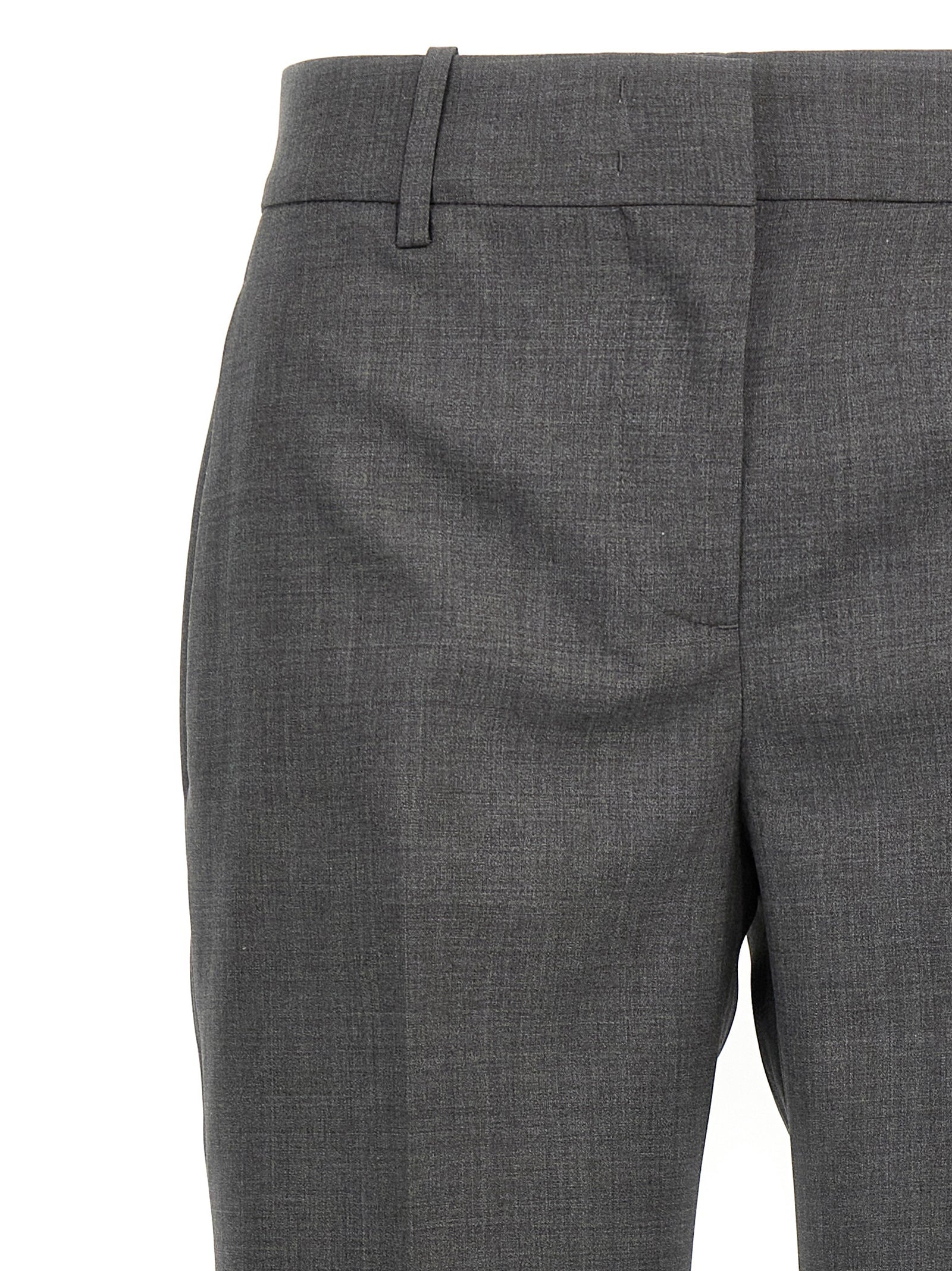 Gray Virgin Wool Dress Pants