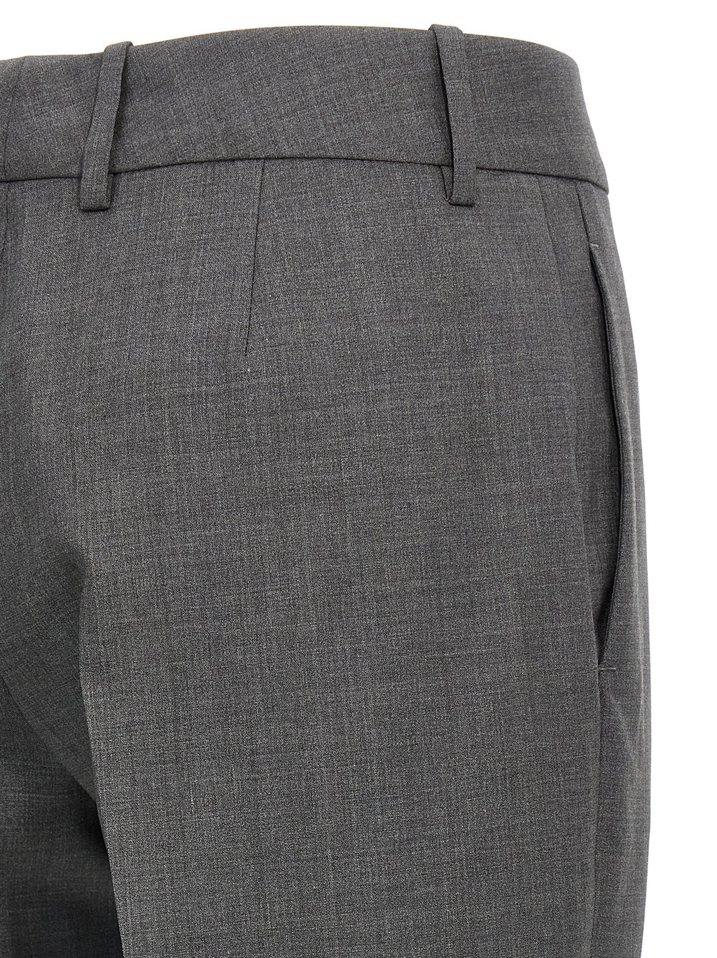 Gray Virgin Wool Dress Pants