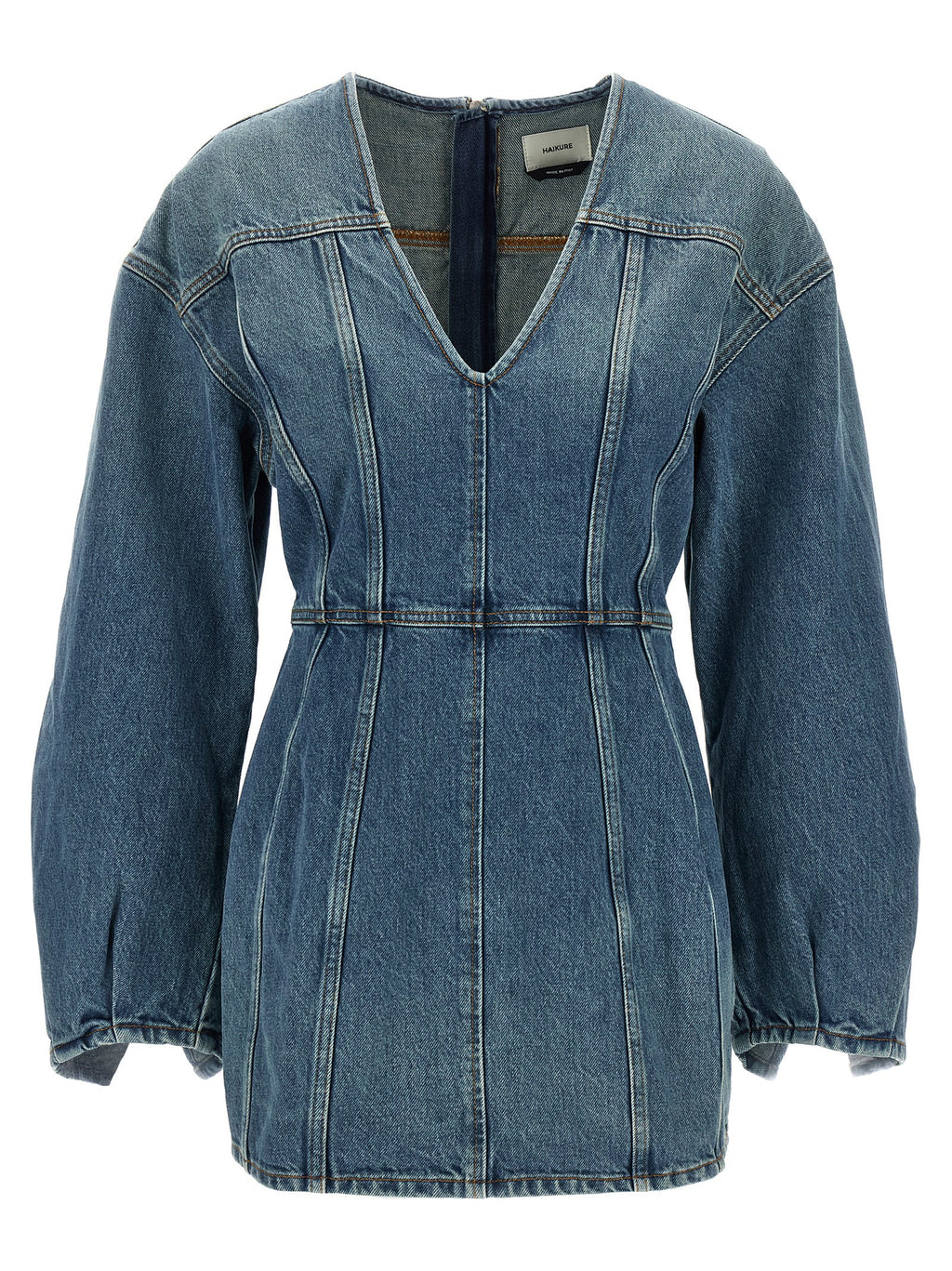 Blue Cotton Short Dress
