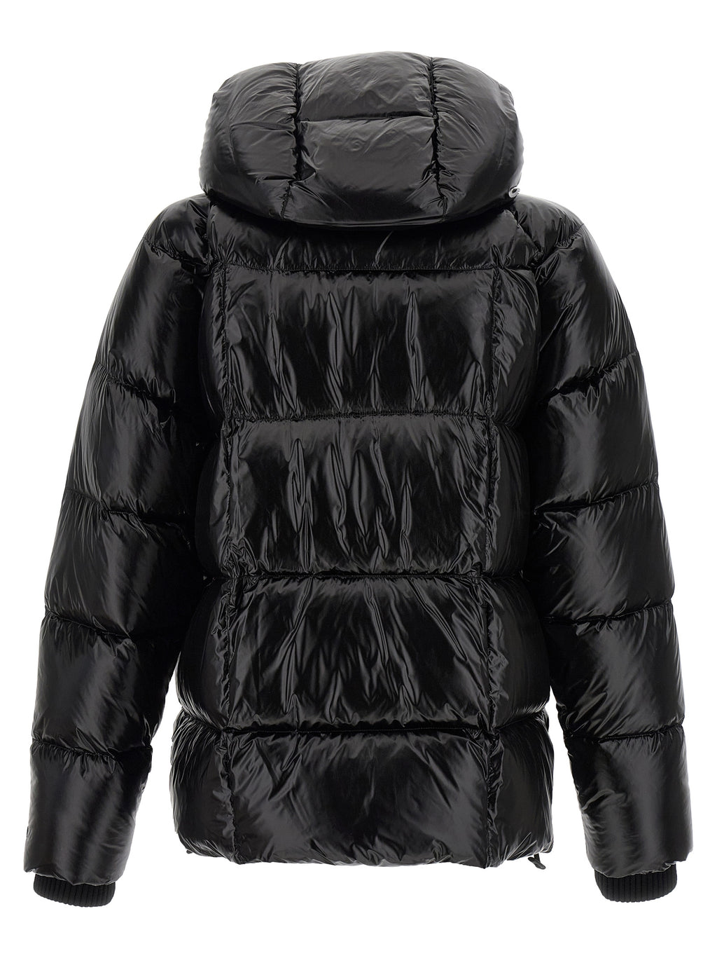 Black Polyamide Full-Length Jacket