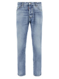 Blue Cotton Skinny Jeans