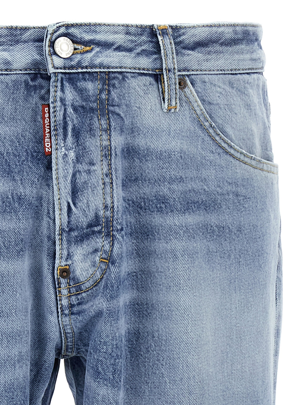 Blue Cotton Skinny Jeans