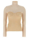 Beige Merino Wool Cardigan