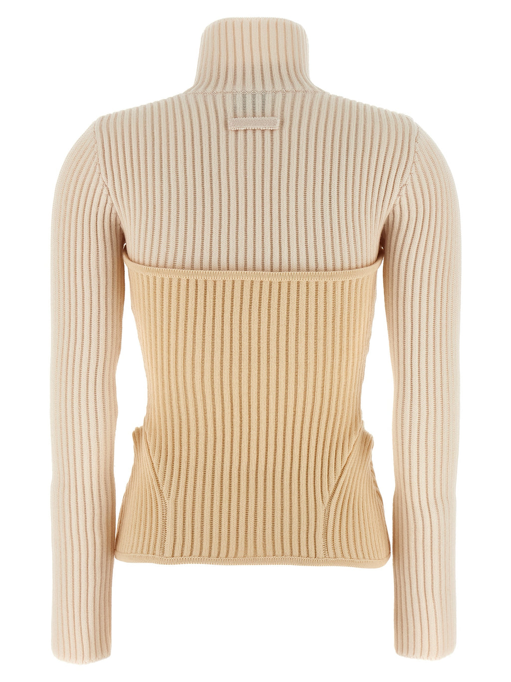 Beige Merino Wool Cardigan