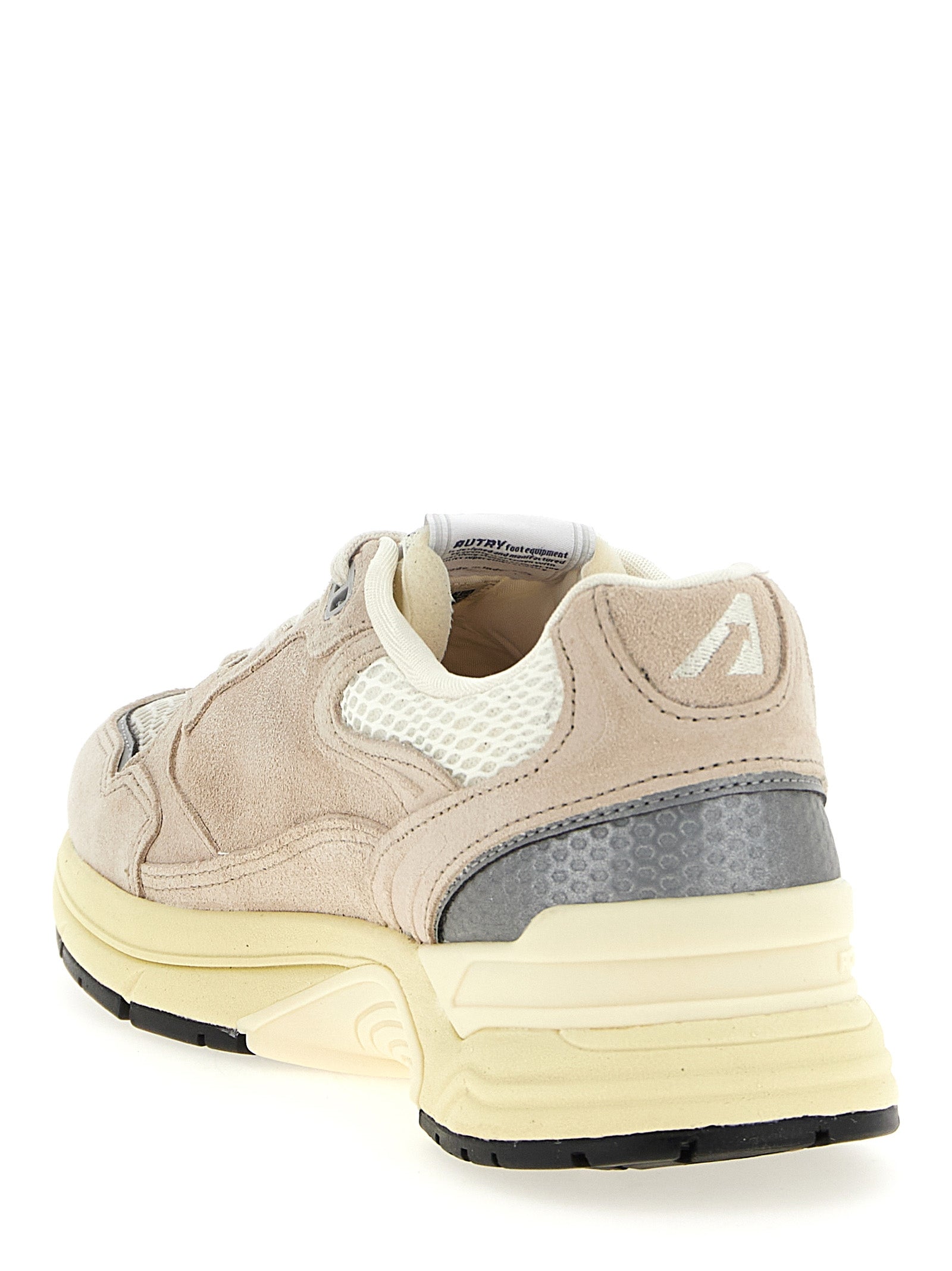 Beige Cowhide Athletic Sneakers