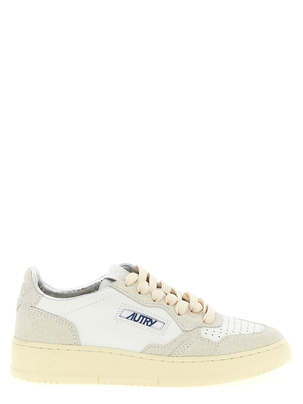 Beige Cowhide Low Top Sneakers