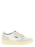 Beige Cowhide Low Top Sneakers