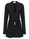Black Marabou Short Dress
