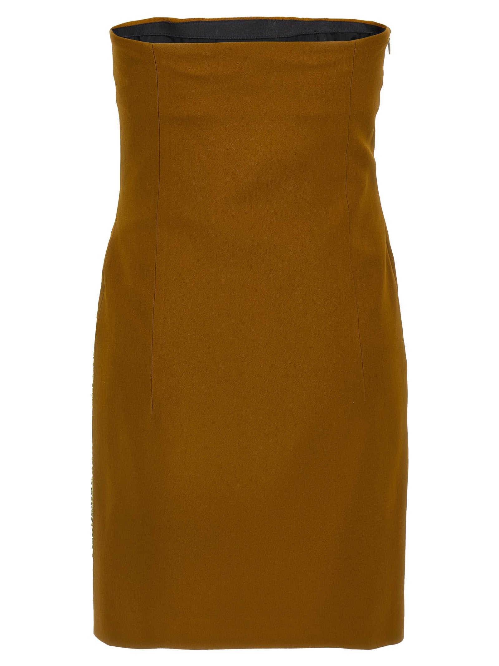 Bicolor Marabou Short Dress