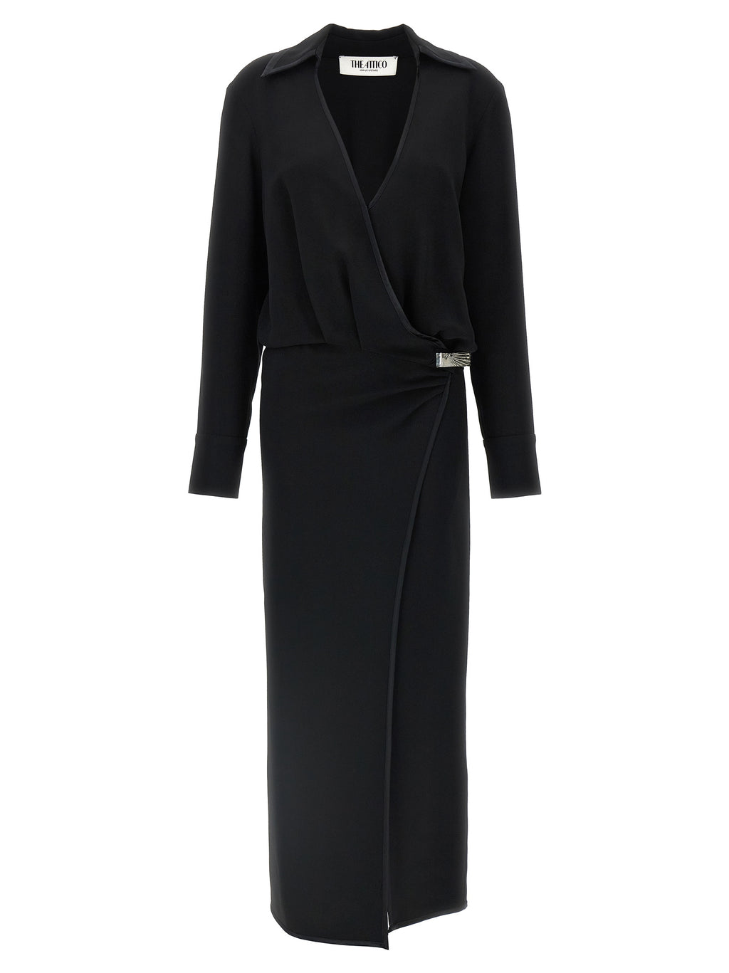 Black Marabou Midi Dress