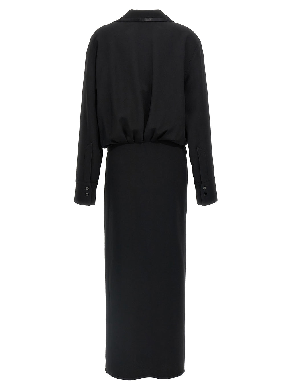 Black Marabou Midi Dress