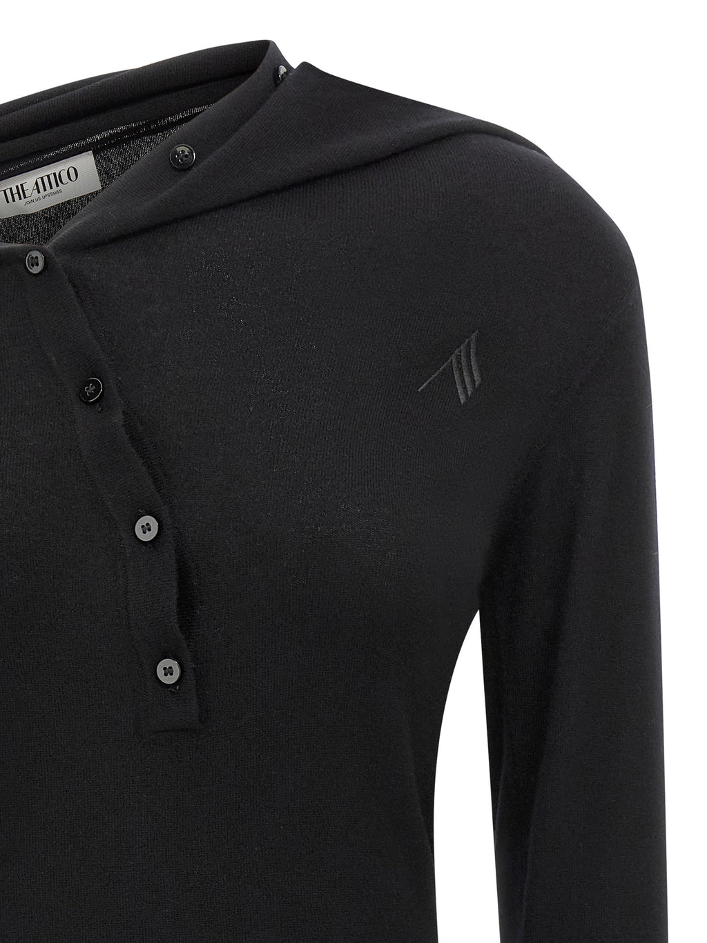 Black Virgin Wool Short Dress