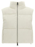 White Viscose Sleeveless Jacket
