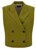 Bicolor Polyester Sleeveless Jacket