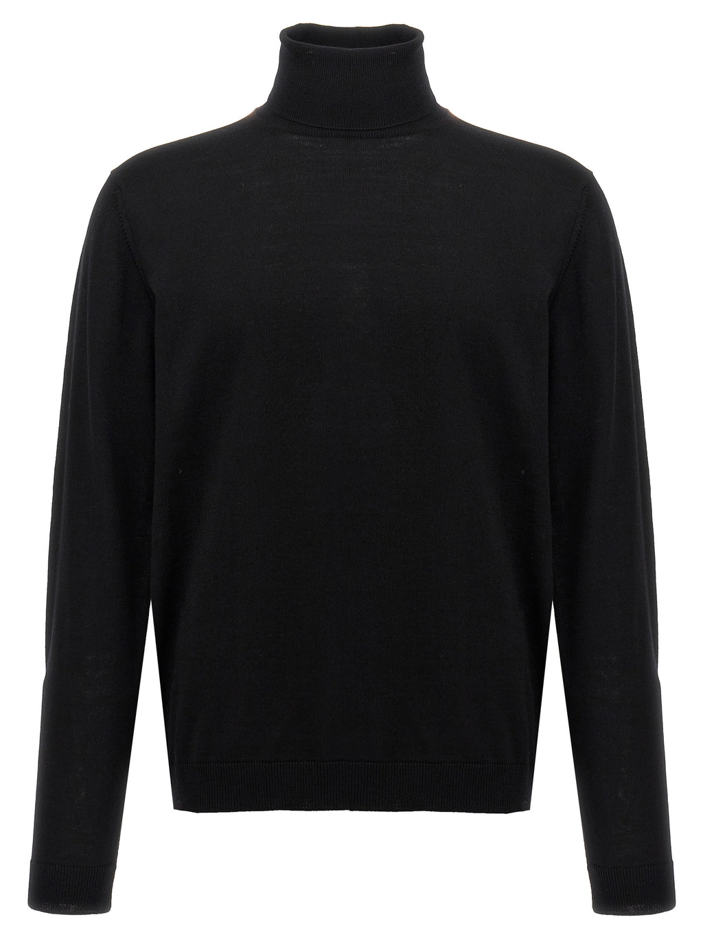 Black Merino Wool Cardigan