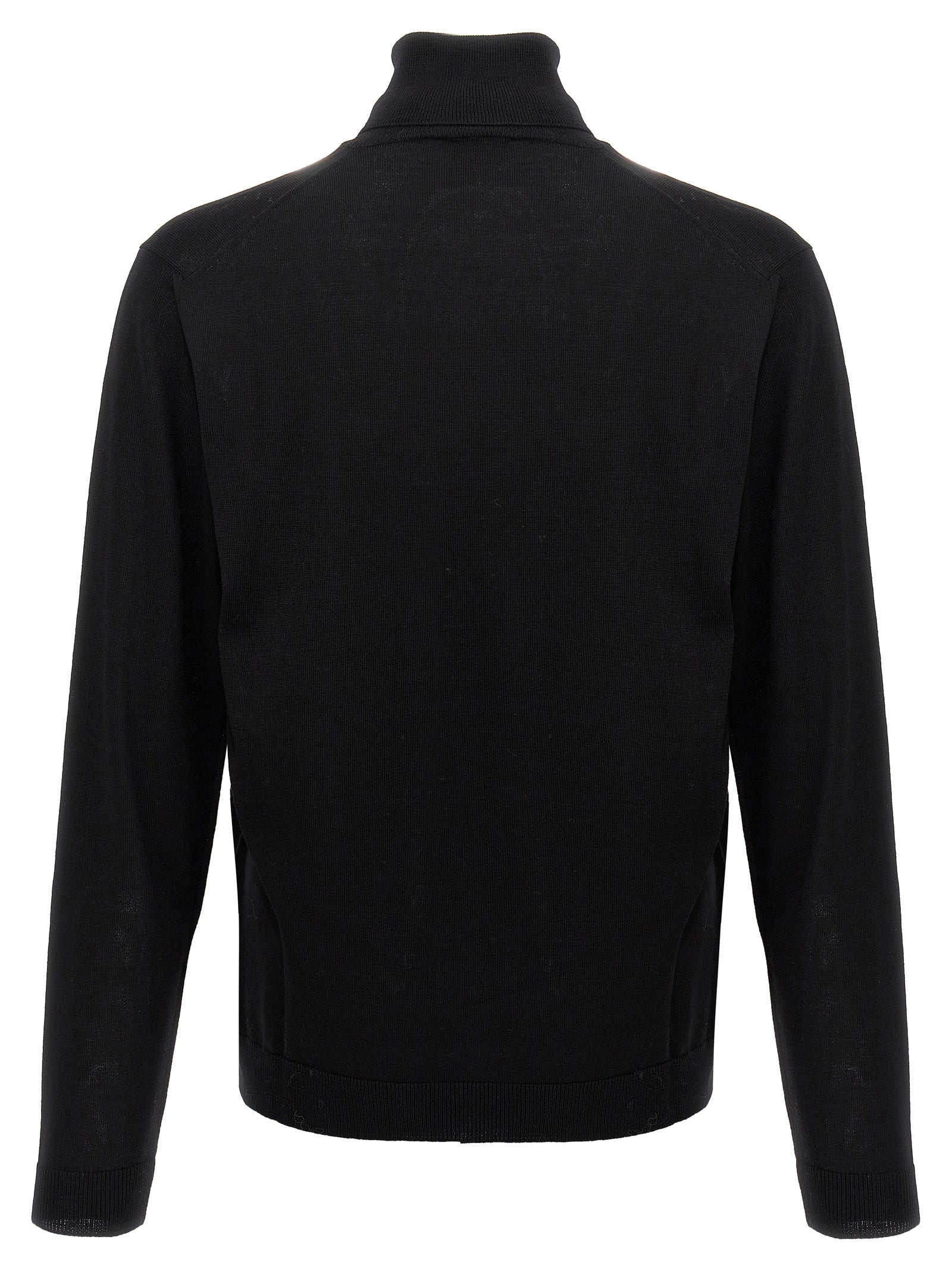 Black Merino Wool Cardigan