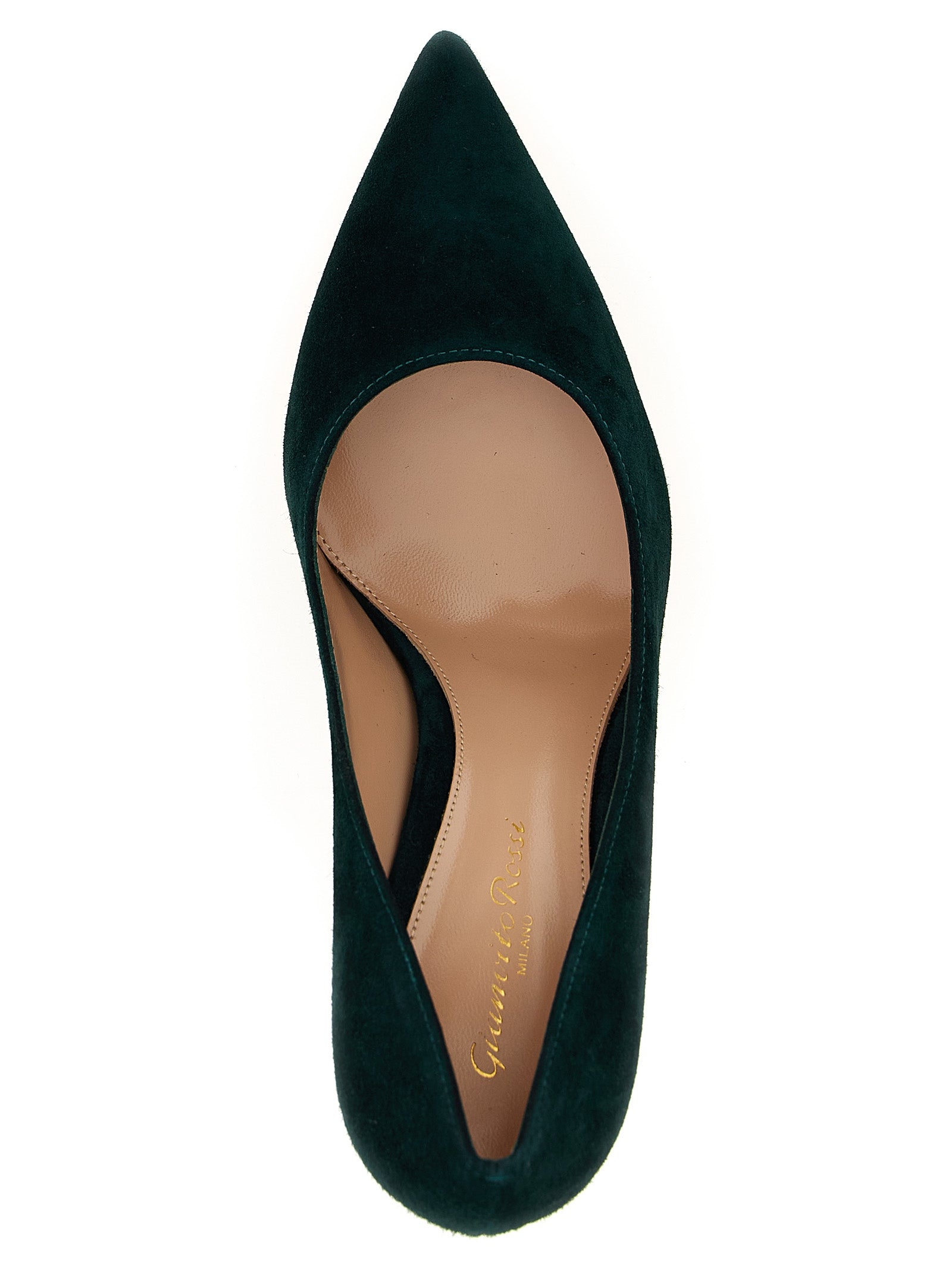 Bicolor Suede Leather High Heel Pumps