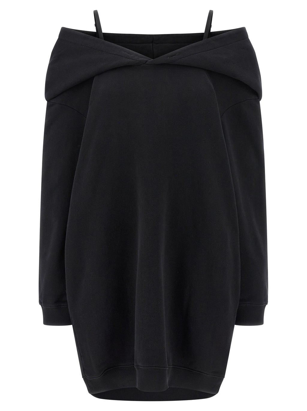 Black Cotton Short Dress
