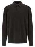 Brown Wool Polo Shirt
