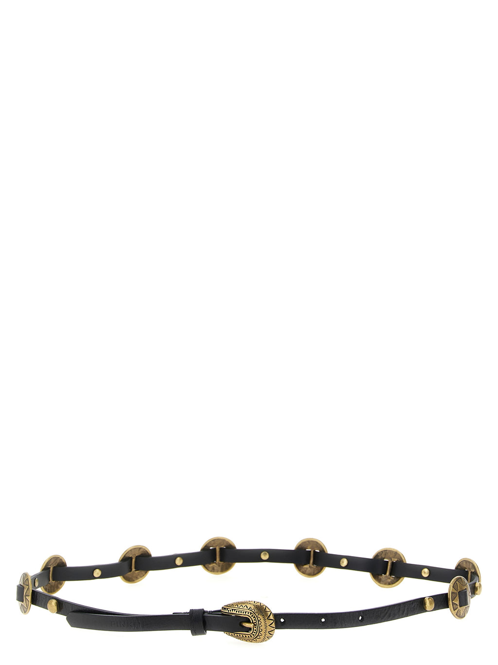 Black Calfskin Thin Belt