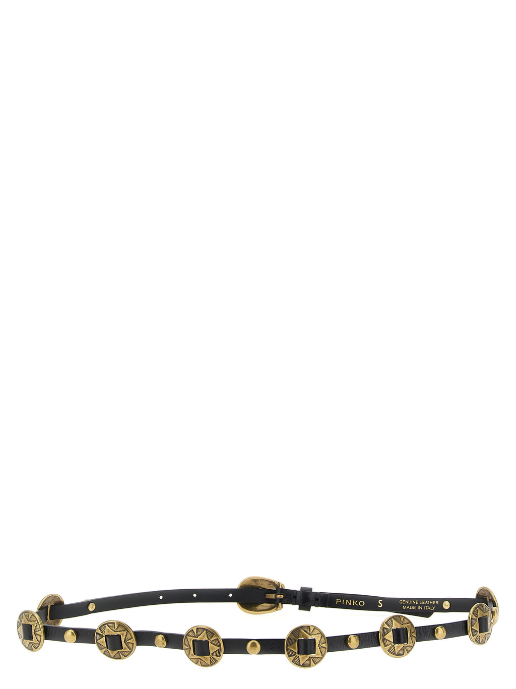 Black Calfskin Thin Belt